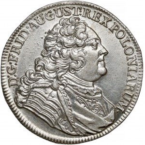 August III Sas, Gulden (2/3 talara) 1738 FWóF, Drezno - PIĘKNY