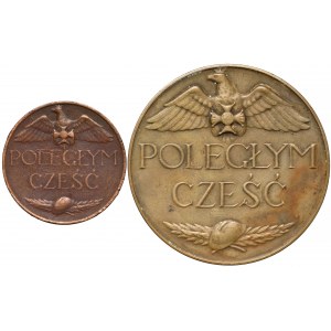 Medal Poległym Cześć 1918-1920, 1924 (34 i 55 mm)