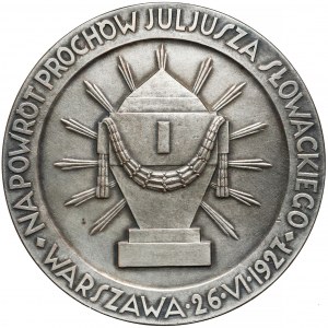 Medal Juliusz Słowacki - powrót prochów Warszawa 1927