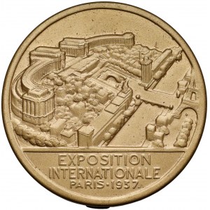 Francja, Medal ze zdjęciami wewnątrz - Wystawa Międzynarodowa Paryż 1937