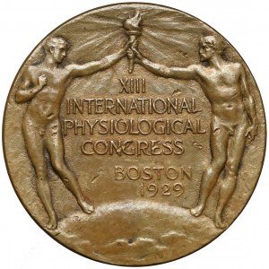 USA, Medal - XIII International Physiological Congress, Boston 1929