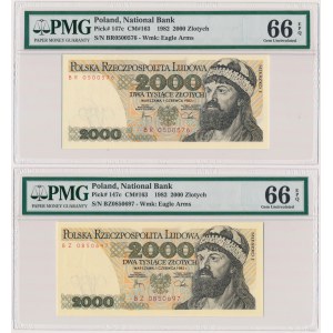2.000 złotych 1982 - BR i BZ (2szt)