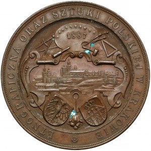Medal nagrodowy Wystawa Krajowa Rolnicza Kraków 1887