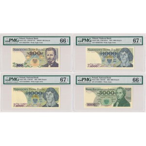 200, 1.000 i 5.000 złotych 1975-86 (4szt)
