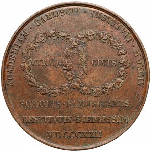 Medal Jan Zamoyski - przeniesienie Akademii 1822 - rzadki