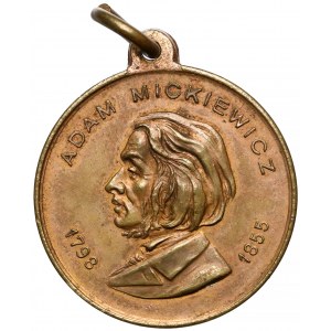 Medal Odsłonicie Pomnika Adama Mickiewicza Lwów 1904