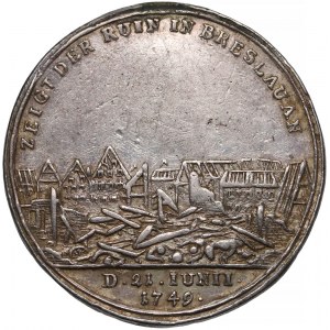 Śląsk, WROCŁAW, Medal wybuch prochowni 1749 (Kittel)