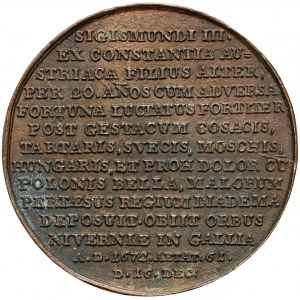 Medal z suity królewskiej - Jan II Kazimierz - dawny odlew