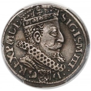 Zygmunt III Waza, Trojak Kraków 1606 - litera K