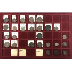 Cesarstwo Rzymskie, zestaw 26 monet brązowych, III - IV wiek n.e. (26)