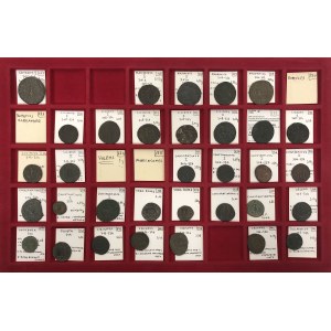 Late Roman Empire, lot of thirty-three (33) AE Follis, IV century A.D.