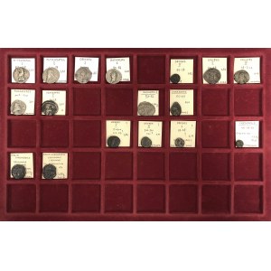 Partia, zestaw 15 monet srebrnych + 2 monety brązowe z Galii (Łącznie 17 monet), II wiek p.n.e. - III wiek n.e.