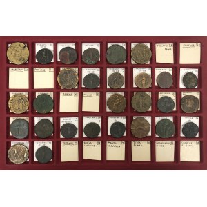 Cesarstwo Rzymskie, zestaw 28 monet brązowych, II wiek n.e. (28)