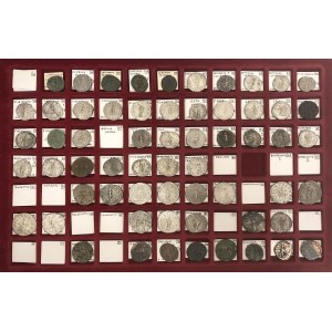 Cesarstwo Rzymskie, zestaw 62 monet (głównie denarów i antoninianów), II - III wiek n.e. (62)