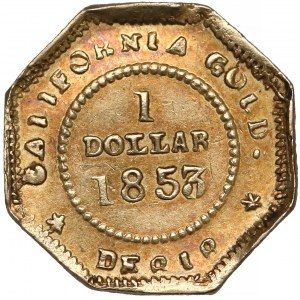 USA, California Gold, 1 dolar 1853