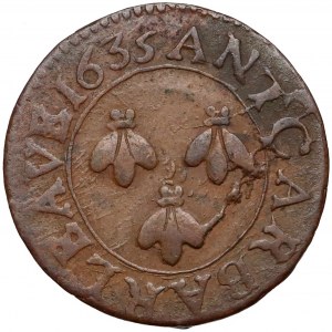 Papal States, Comtat Venaissin, Urban VIII, Quattrino 1635