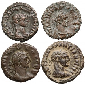 Alexandria, lot of four (4) AE tetradrachms (276-294)
