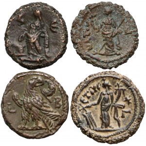 Alexandria, lot of four (4) AE tetradrachms (276-294)