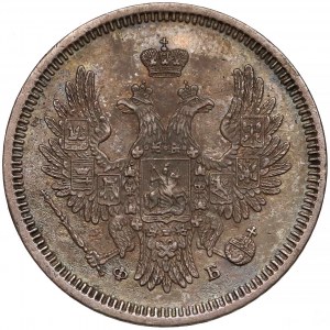 Rosja, Aleksander II, 20 kopiejek 1856 ФБ, Petersburg