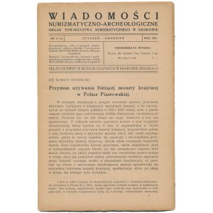 WNA 1923 - kompletny rocznik