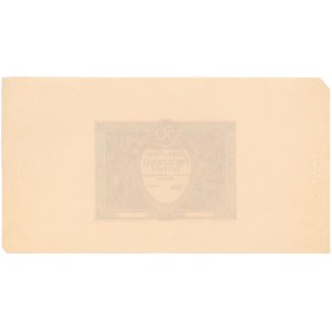 Druk próbny kolorystyczny awersu 50 złotych 1925 - bez serii i numeracji