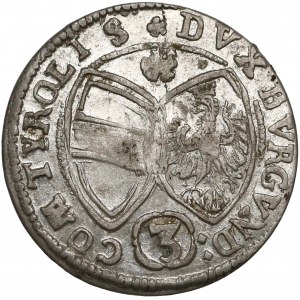 Austria, Tyrol, Ferdinand Karl, 3 Kreuzer 1643, Hall