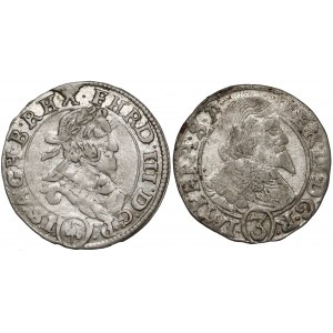 Austria, Ferdynand III, 3 krajcary 1637 i 1638 (2szt)