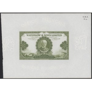 Great Britain, Waterlow & Sons Limited, (1) pound - TEST note