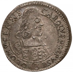 Austria, Olomouc, Karl Eusebius von Liechtenstein, 3 Kreuzer 1665