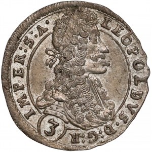 Czechy, Leopold I, 3 krajcary 1700 GE, Praga