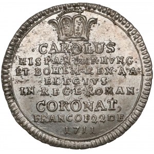 Austria, Karol VI, Żeton koronacyjny 1711