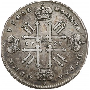 Russia, Peter II, Rouble 1727, Moscow - rare variant (R1)