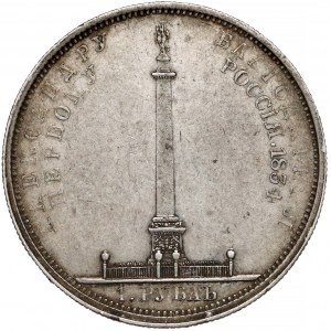 Rosja, Mikołaj I, Rubel 1834 - pomnik Aleksandra I - rzadki (R)