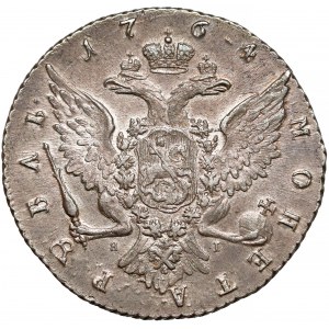 Russia, Catherine II, Rouble 1764 ЯI, St. Petersburg