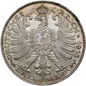 Niemcy, Saksonia-Weimar-Eisenach, 3 marki 1915