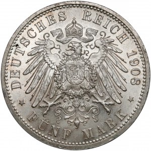 Niemcy, Saksonia-Weimar-Eisenach, 5 marek 1908