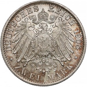 Niemcy, Saksonia-Weimar-Eisenach, 2 marki 1908