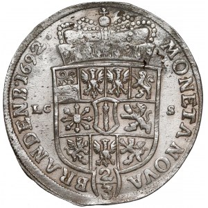 Niemcy, Brandenburgia-Prusy, Fryderyk III, 2/3 talara (gulden) 1692