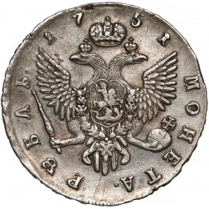 Russia, Elizabeth, Rouble 1751, St. Petersburg