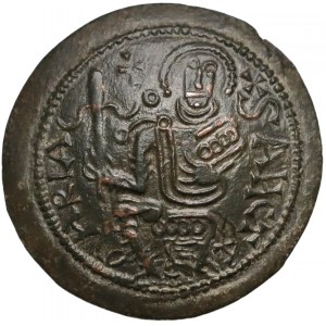 Węgry, Bela III (1172-1196), AE-26 miseczka / pieniądz miedziany