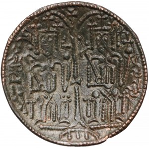 Węgry, Bela III (1172-1196), AE-26 miseczka / pieniądz miedziany