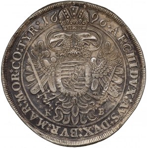 Hungary, Leopold I, Thaler 1696 KB, Kremnica