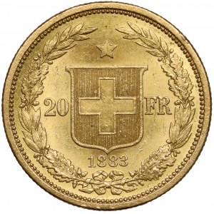 Switzerland, 20 Francs 1883