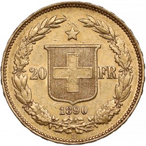 Szwajcaria, 20 franków 1890