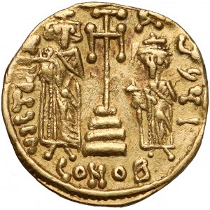 Byzantine Empire, Constans II with Constantinus IV, AV Solidus (641-668)