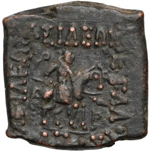 Indo-Scythians, Azes I (58-12), AE Hemiobol 