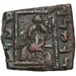Indo-Scythians, Maues (90-60), AE Hemiobol 