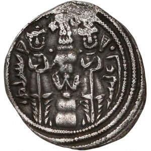 Islamic, Umayyad Caliphate, AR Hemidrachm (685-705) Countermarked