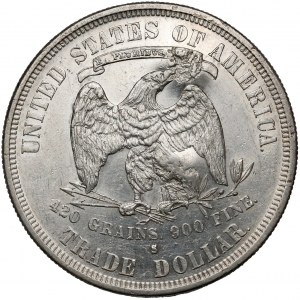 USA, Trade Dollar 1877-S - countermarked