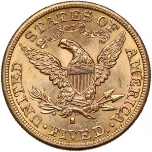 USA, 5 Dollars 1882-S Coronet Head